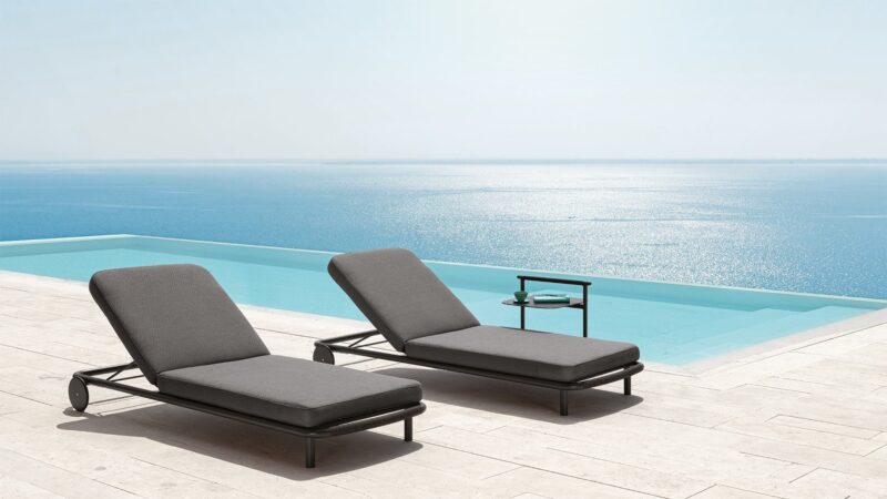 Bain De Soleil Exterieur Confortable Transat Design Pour Jardin Terrasse Piscine