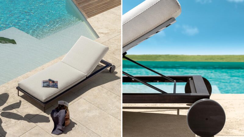 Bain De Soleil Exterieur En Bois Confortable Et Durable Pour Jardin Terrasse Piscine 3